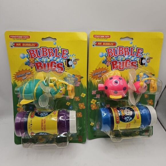 Vintage Mr. Bubbles Tootsietoy Bubble Bugs 2002 Pink & Green #136 - Picture 1 of 14